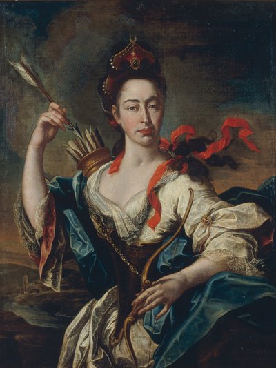 Ritratto di una donna con attributi di Diana da Pere Crusells